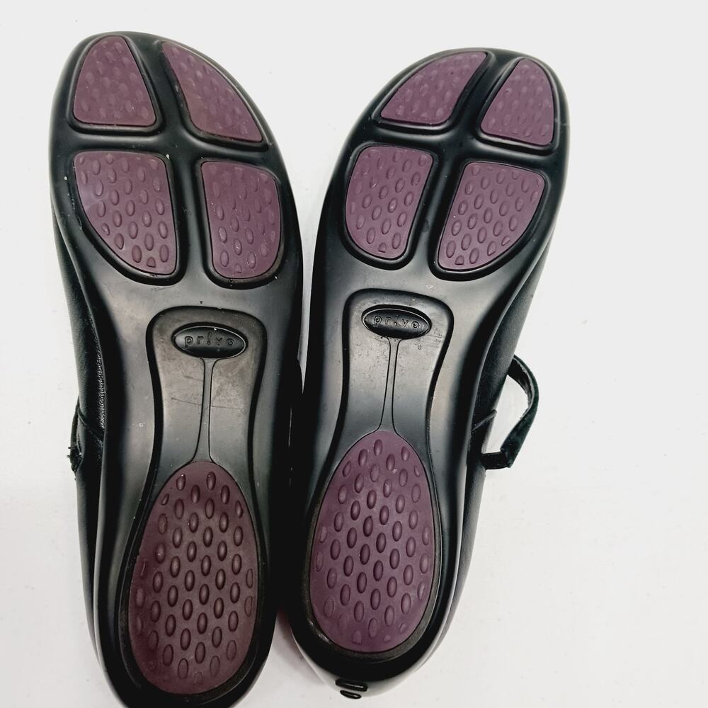 Shoes Flat Women Black Leather Strap Everyday Comfort Minimalist Office Size 7.5 - Picture 2 of 7